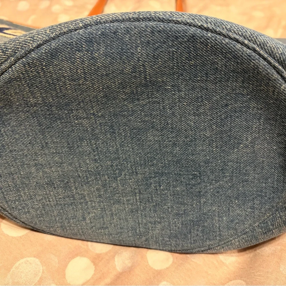 Celine Blue and Brown Tote Bag Denim Couffin 2022 - BRAND NEW - Picture 6 of 6